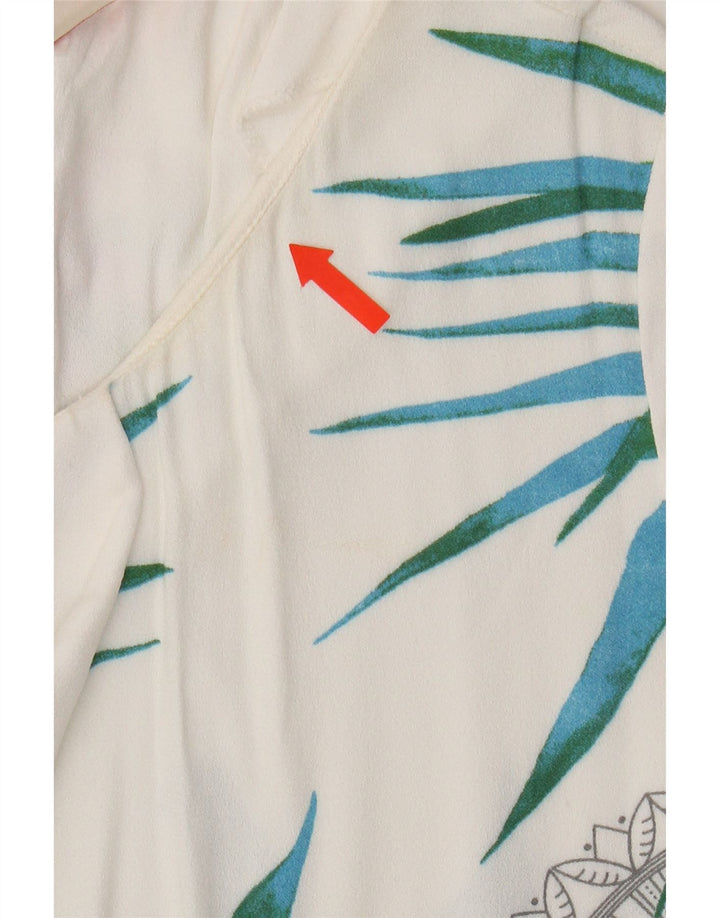 DESIGUAL Womens Shift Dress EU 38 Medium White Floral Viscose Vintage Desigual and Second-Hand Desigual from Messina Hembry 