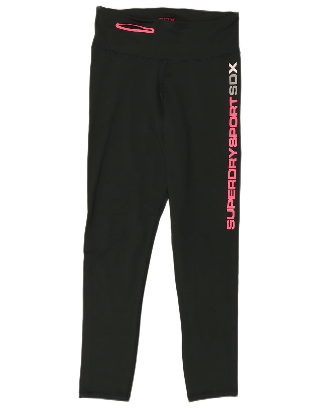 SUPERDRY Womens Graphic Leggings UK 10 Small  Green Polyamide