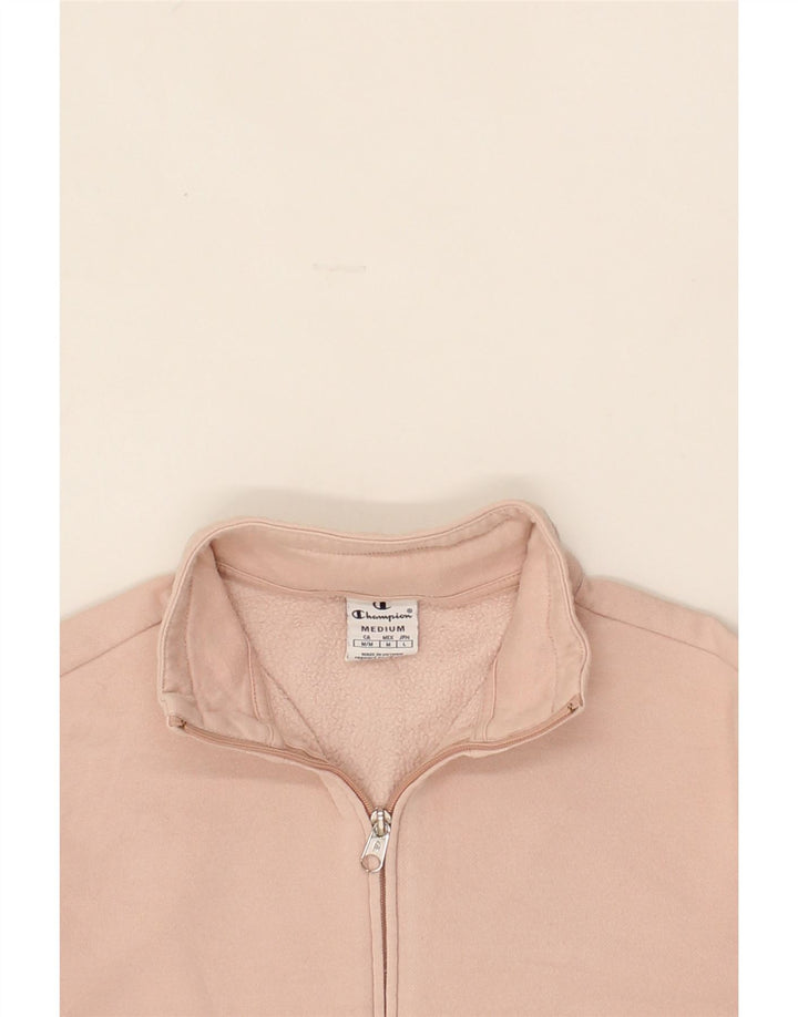 CHAMPION Womens Tracksuit Top Jacket UK 14 Medium Pink Cotton Vintage Champion and Second-Hand Champion from Messina Hembry 