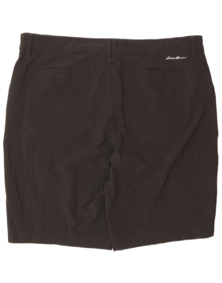Eddie Bauer Womens Casual Shorts US 14 XL W34 Black Polyester