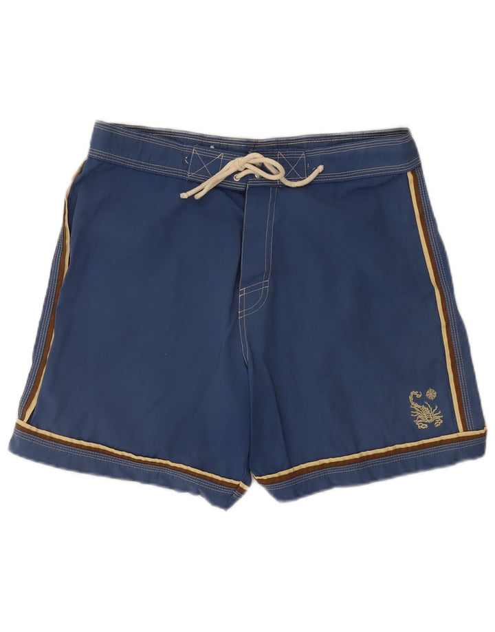 Scorpion Bay Mens Swimming Shorts Medium Blue Cotton