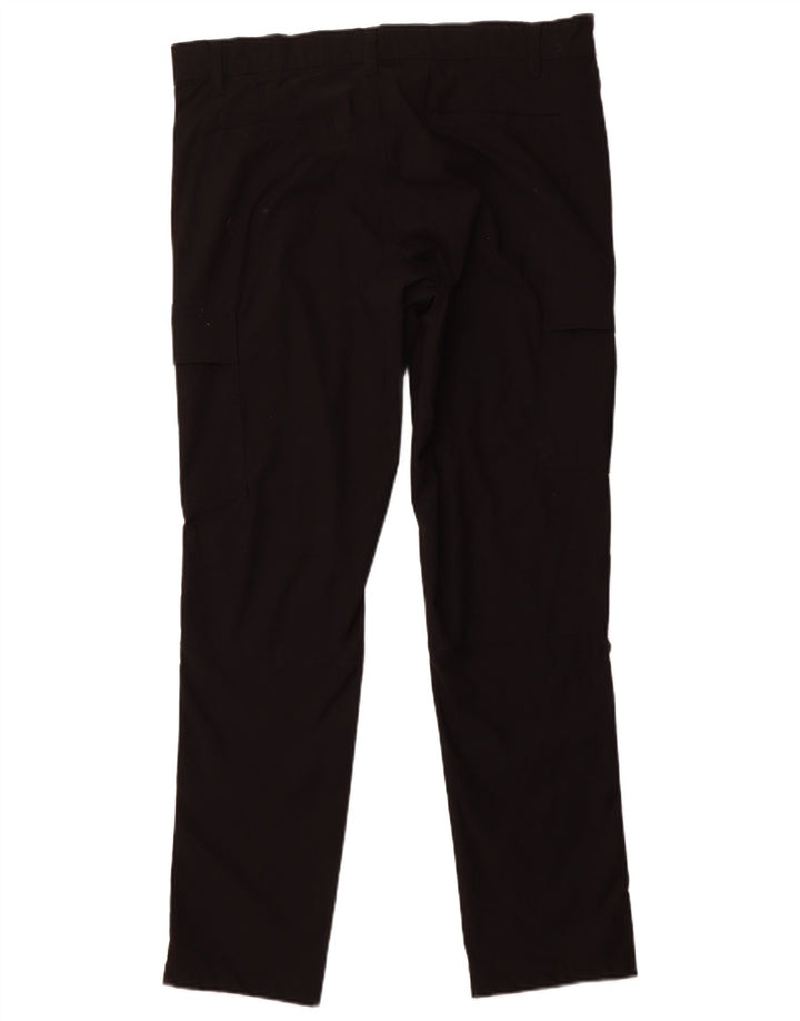 Dkny Mens Slim Fit Cargo Trousers W34 L32 Black Nylon