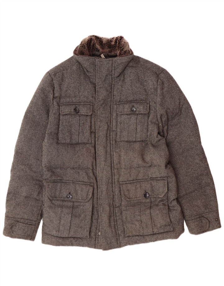 Michael Kors Mens Padded Jacket UK 40 Large Grey Polyester