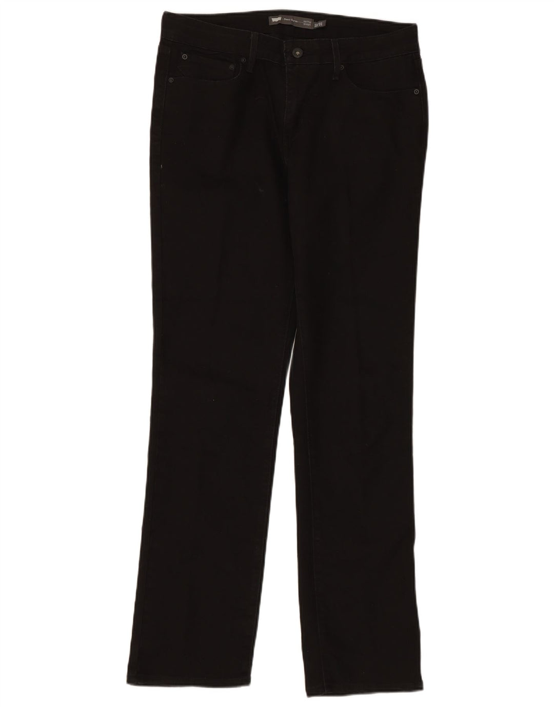 LEVI'S Womens Demi Curve Mid Rise Straight Jeans US 12 Large W32 L31 Black