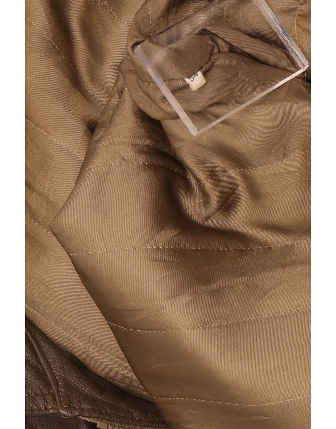 Vintage Mens Leather Jacket IT 54 2XL Brown