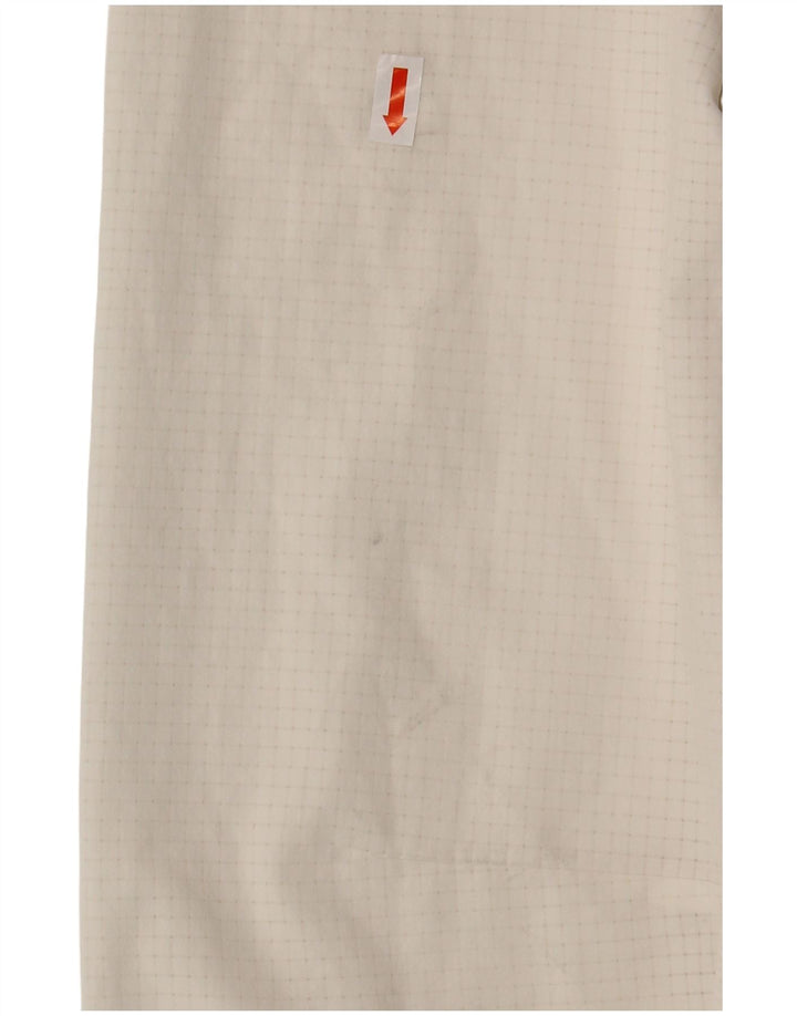 REEBOK Mens Tracksuit Top Jacket Large White Check Polyester