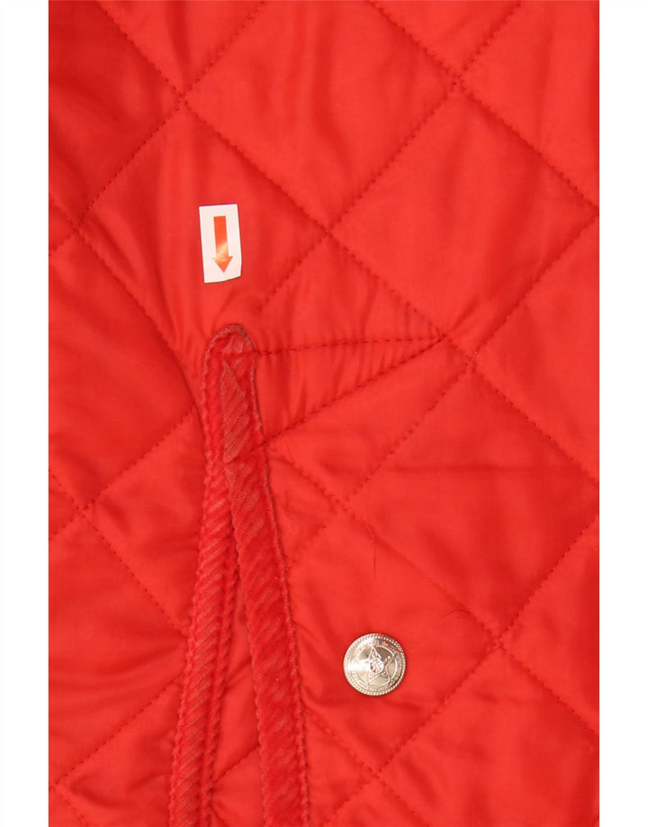 ANDREA MARE Womens Quilted Jacket UK 16 Large Red Polyamide Vintage Andrea Mare and Second-Hand Andrea Mare from Messina Hembry 
