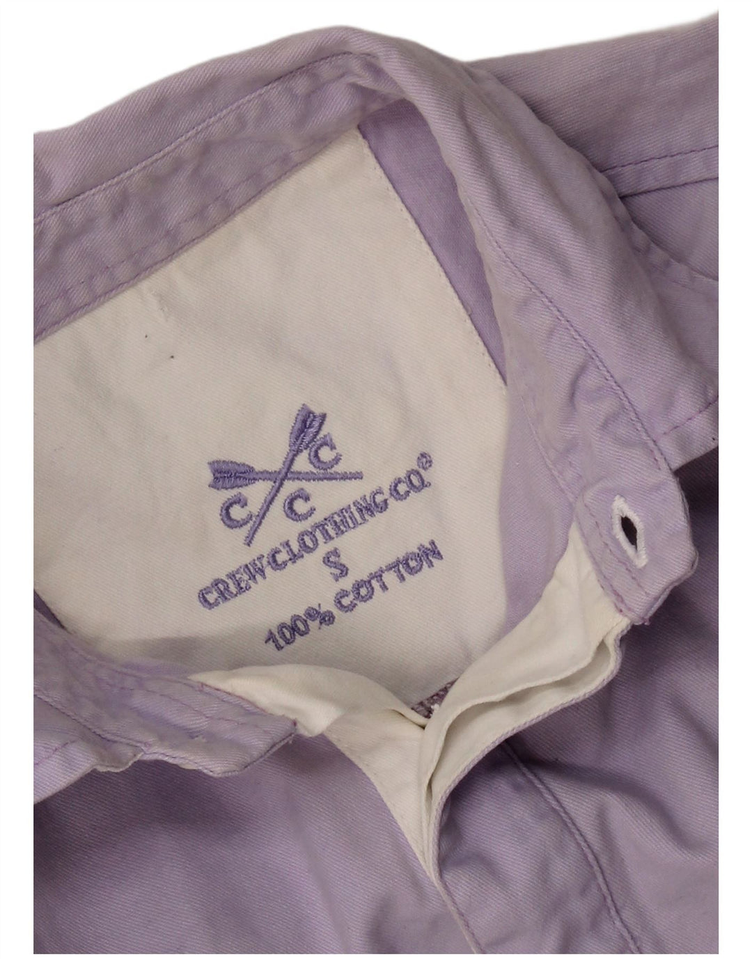 CREW CLOTHING Mens Pullover Shirt Small Purple Cotton