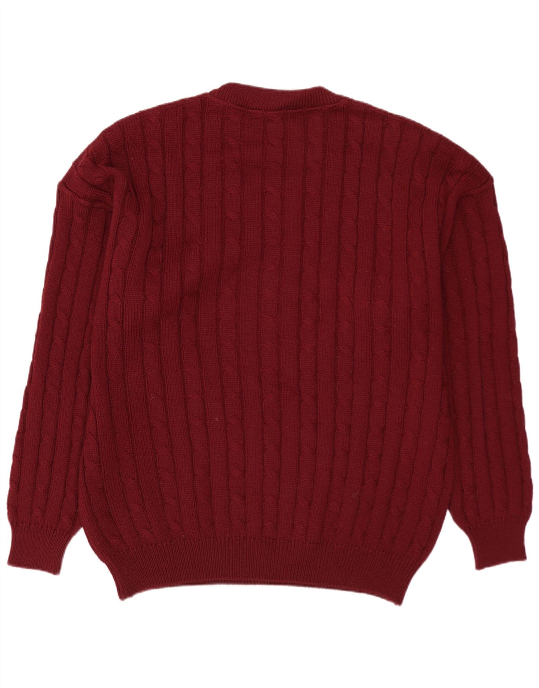 WHITE SAILS Mens Crew Neck Jumper Sweater XL Maroon Wool