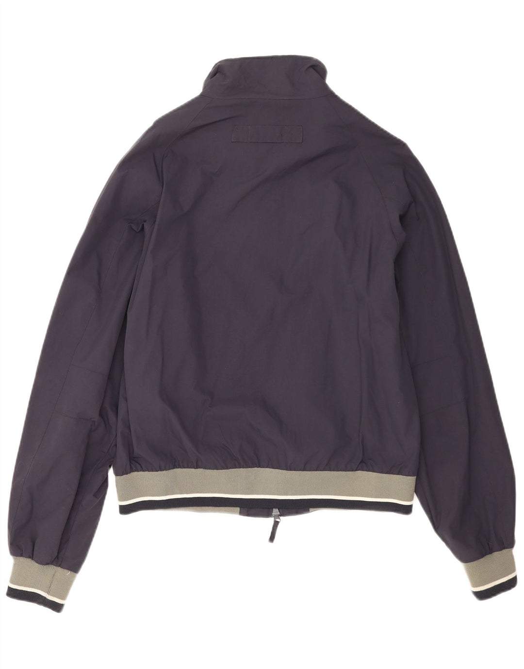Ivy Oxford Mens Bomber Jacket IT 50 Large Navy Blue Colourblock Polyamide