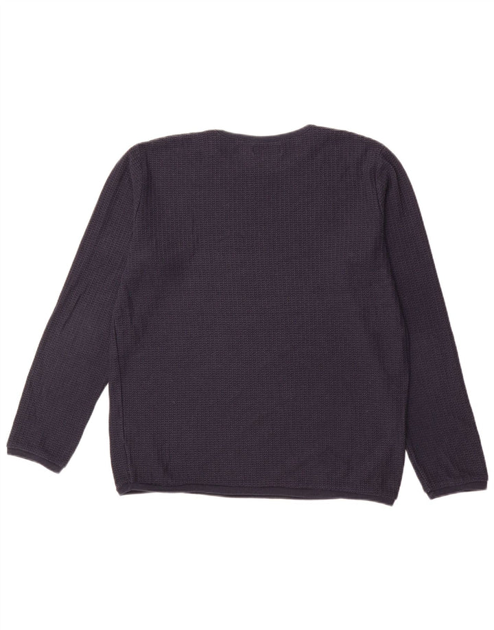 ZARA Mens Crew Neck Jumper Sweater Medium Navy Blue