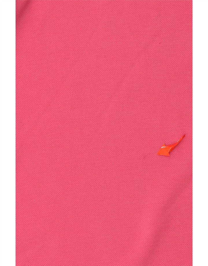 Sergio Tacchini Mens Long Sleeve Polo Shirt Small Pink Cotton