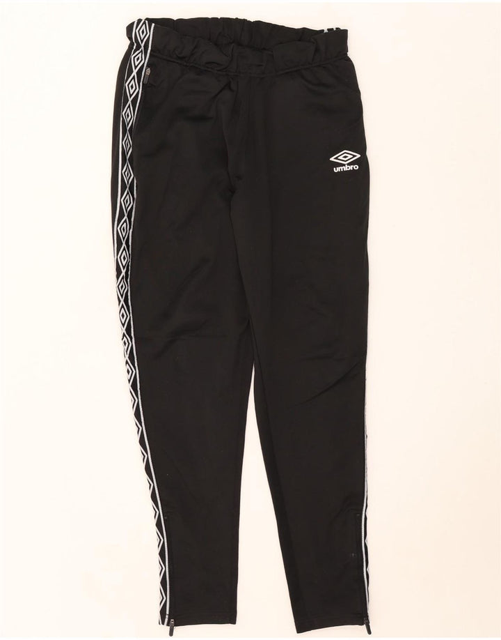Umbro Mens Graphic Tracksuit Trousers Large Black Polyester