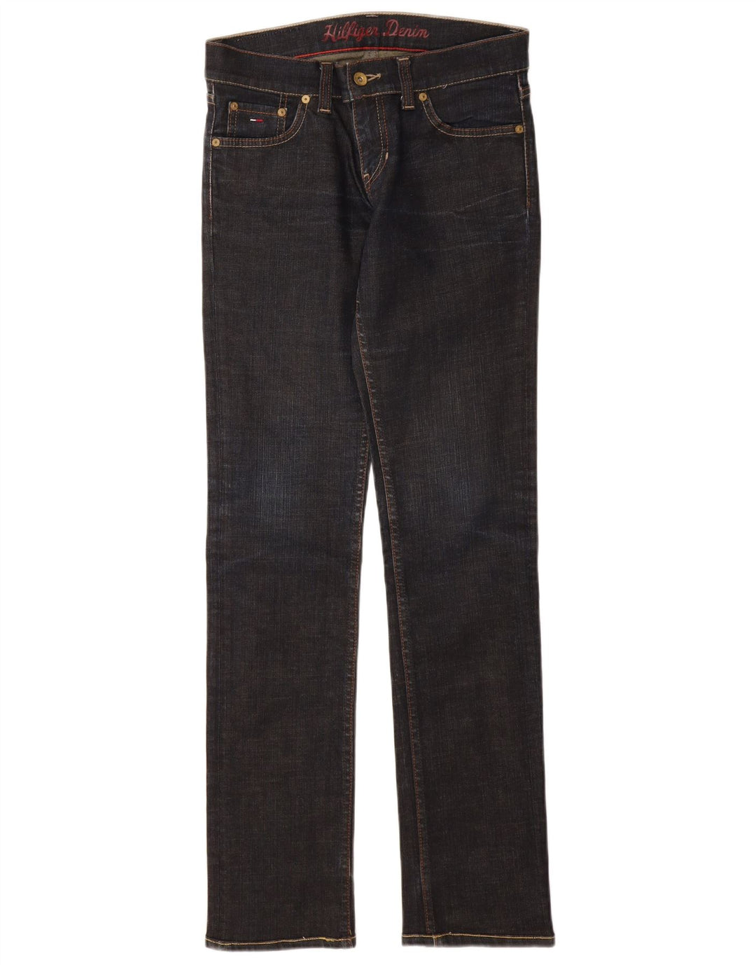 TOMMY HILFIGER Womens Slim Jeans W26 L32 Navy Blue