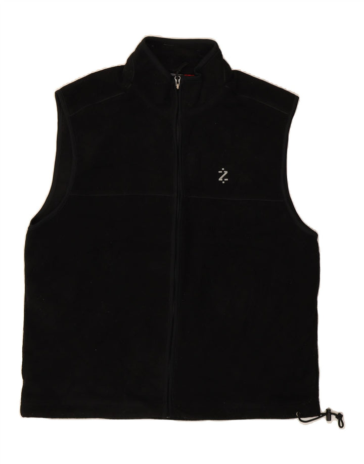 IZOD Mens Fleece Gilet UK 40 Large Black Polyester Vintage Izod and Second-Hand Izod from Messina Hembry 