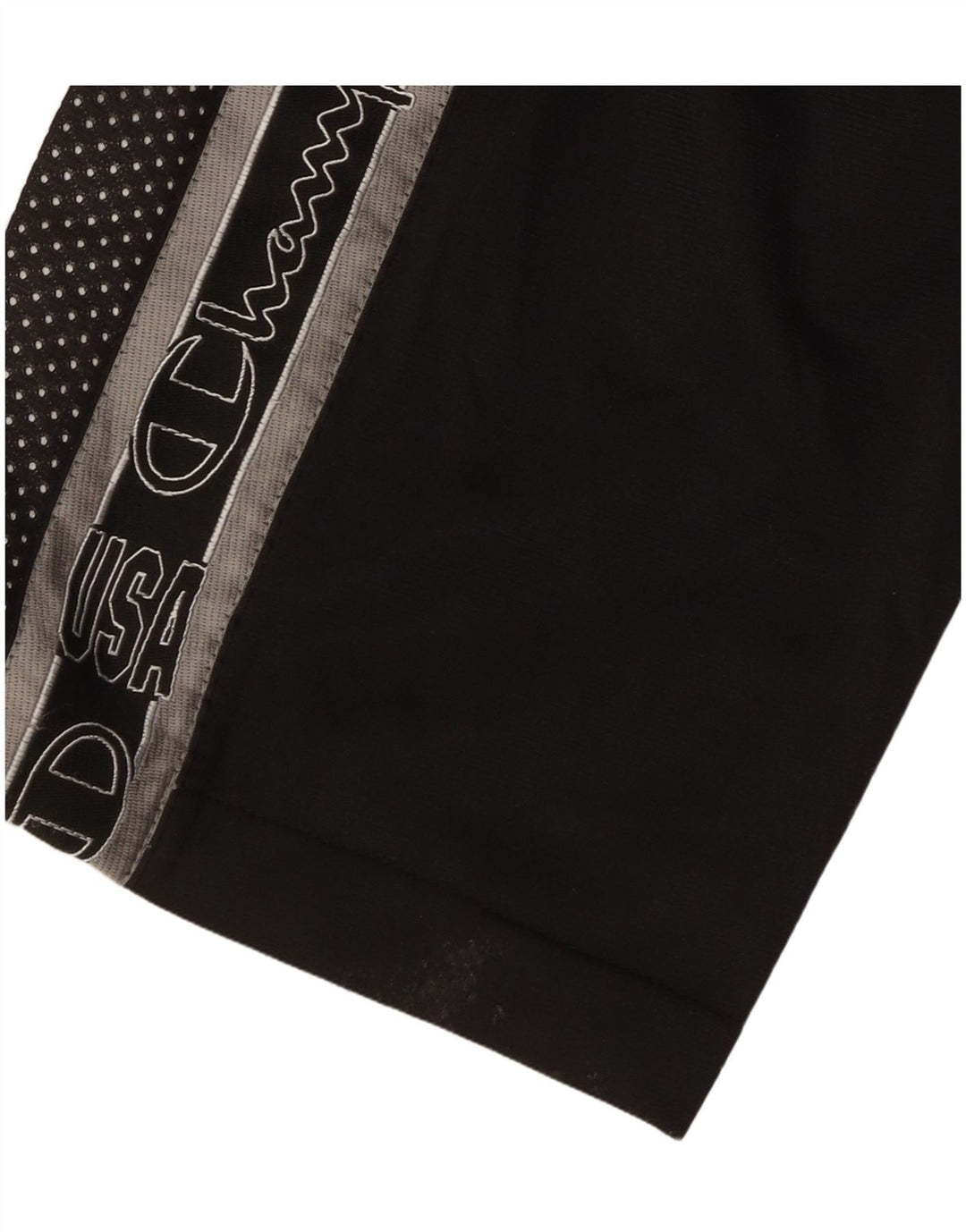 CHAMPION Mens USA Graphic Tracksuit Trousers Small  Black