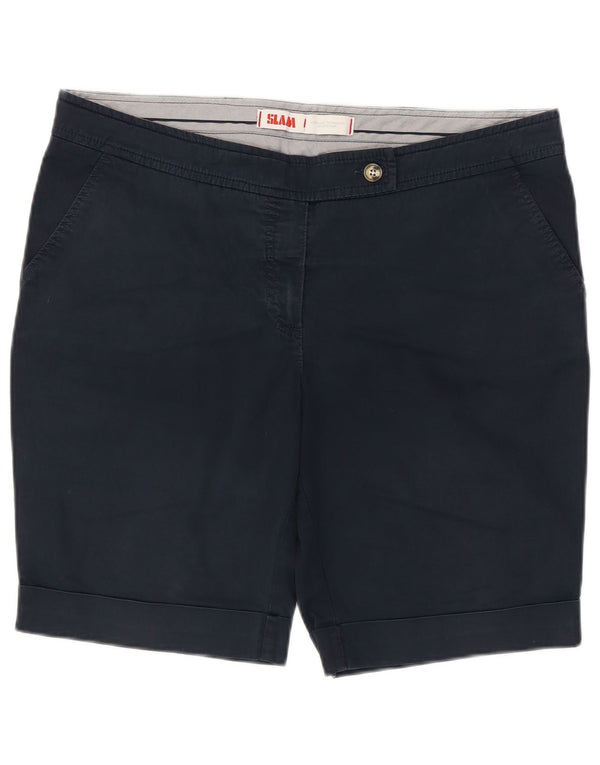 Slam Mens Chino Shorts IT 48 Medium W38  Navy Blue Cotton