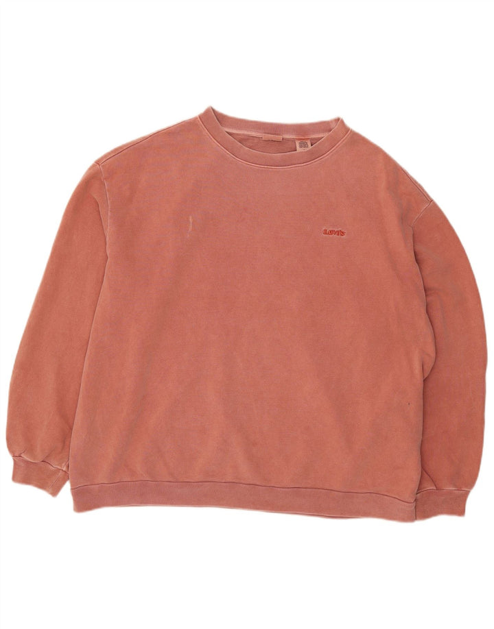 Levi's Womens Oversized Sweatshirt Jumper UK 14 Medium Red Cotton