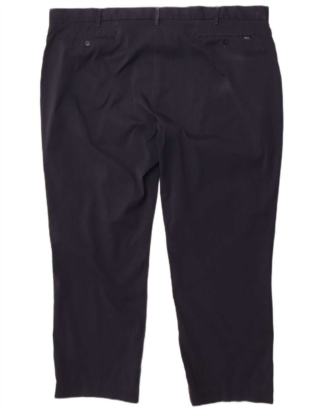 Polo Ralph Lauren Mens Chino Trousers W46 L30 Navy Blue Polyester
