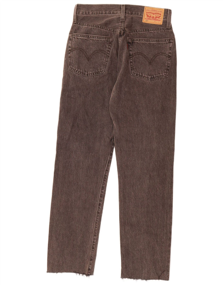 Levi's Womens 501 Straight Jeans W25 L28 Grey Cotton