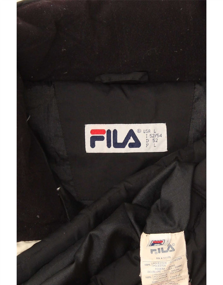 Fila Mens Padded Gilet UK 40 Large Black Polyester