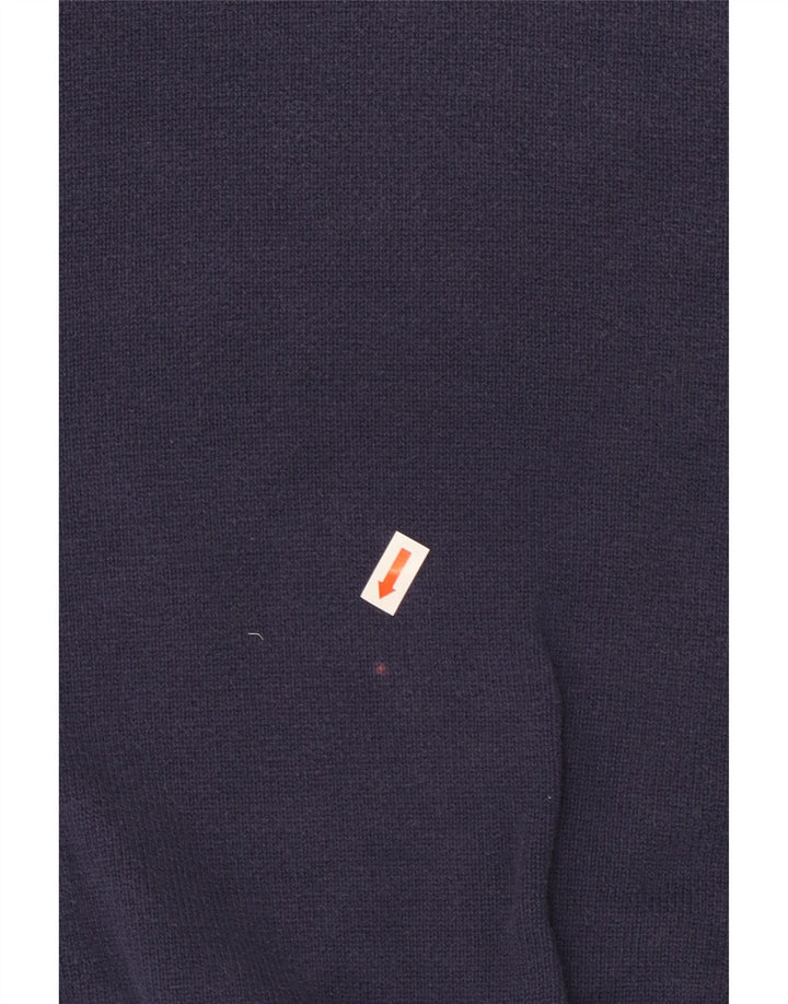Marks & Spencer Mens Regular Fit V-Neck Jumper Sweater Large Navy Blue