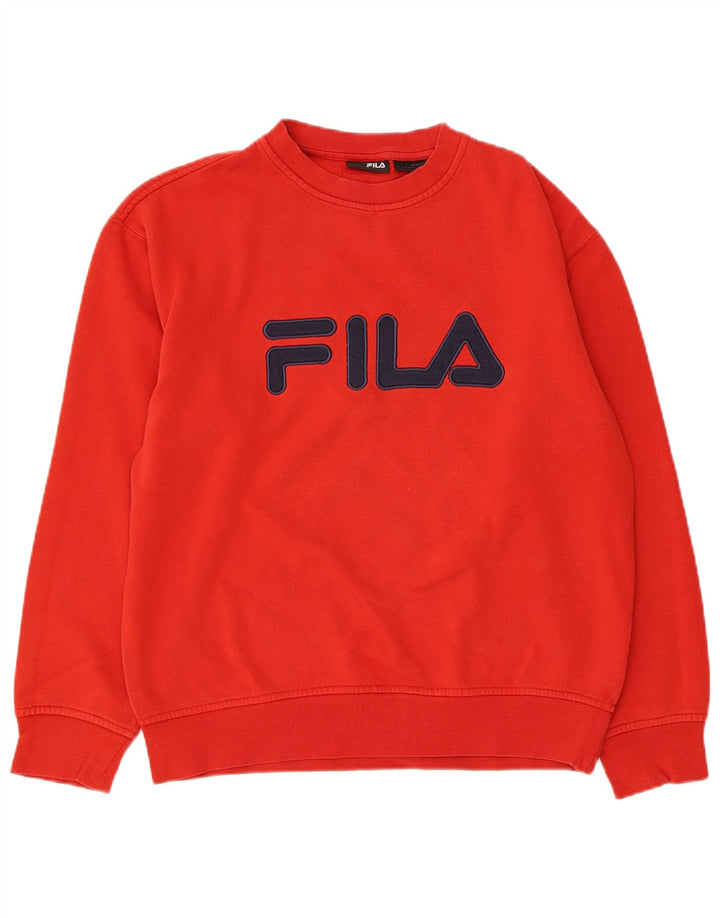 Fila Mens Graphic Sweatshirt Jumper Small Red Cotton