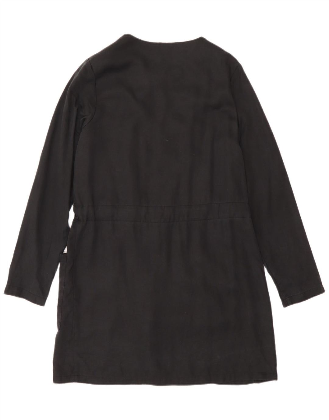 Zara Womens Full Zip Blazer Jacket UK 6 XS Black Lyocell