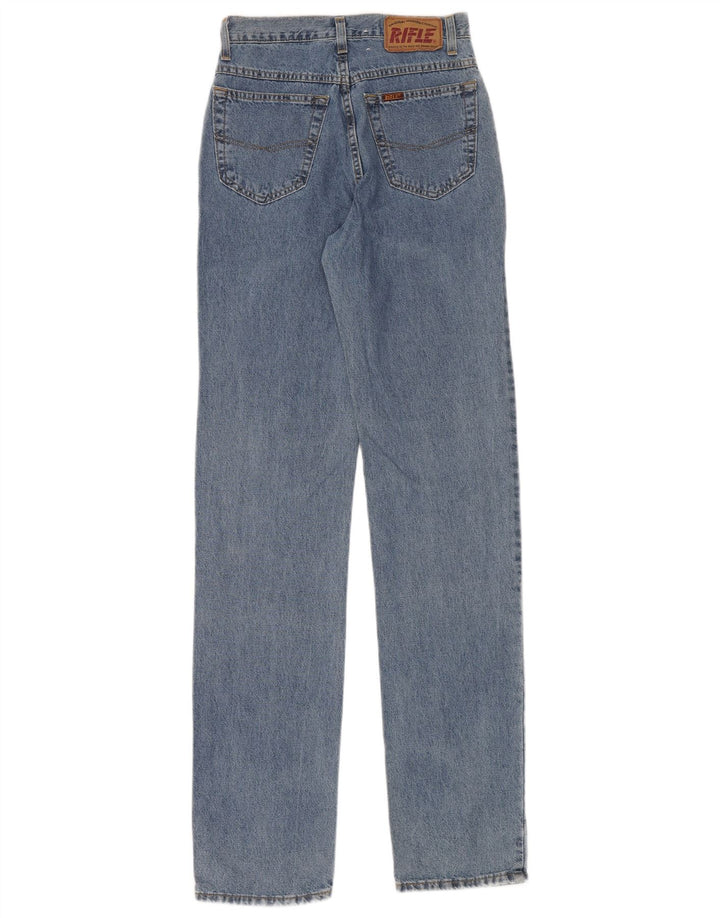 Rifle Womens Straight Jeans W28 L34 Blue Cotton