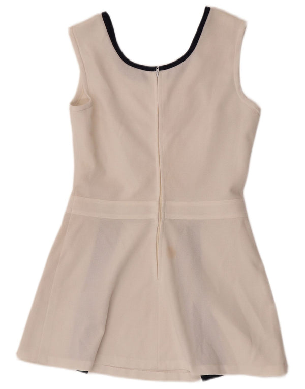 Vintage Womens Sleeveless Blouse Top IT 46 Large White Colourblock