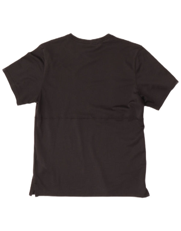 Nike Womens Dri Fit T-Shirt Top UK 10 Small Black Polyester