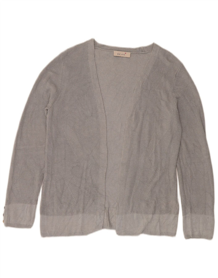 Per Una Womens Open Cardigan Sweater UK 14 Large Grey