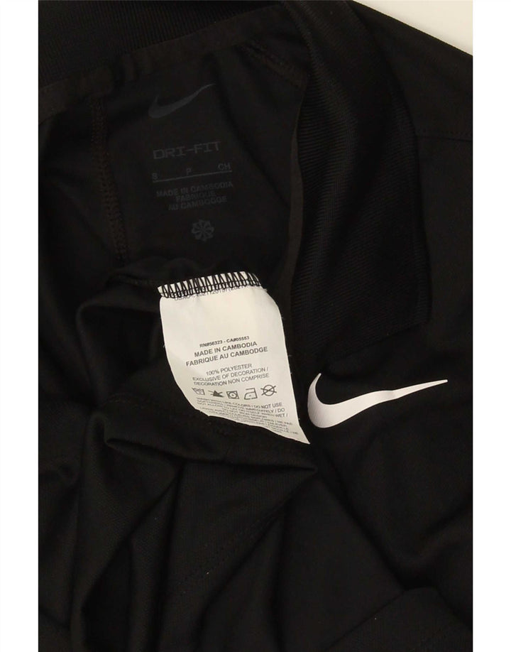 Nike Mens Dri Fit Polo Shirt Small Black Polyester