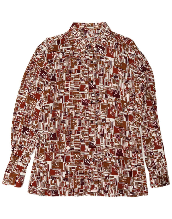 Vintage Mens Shirt Large Multicoloured Geometric