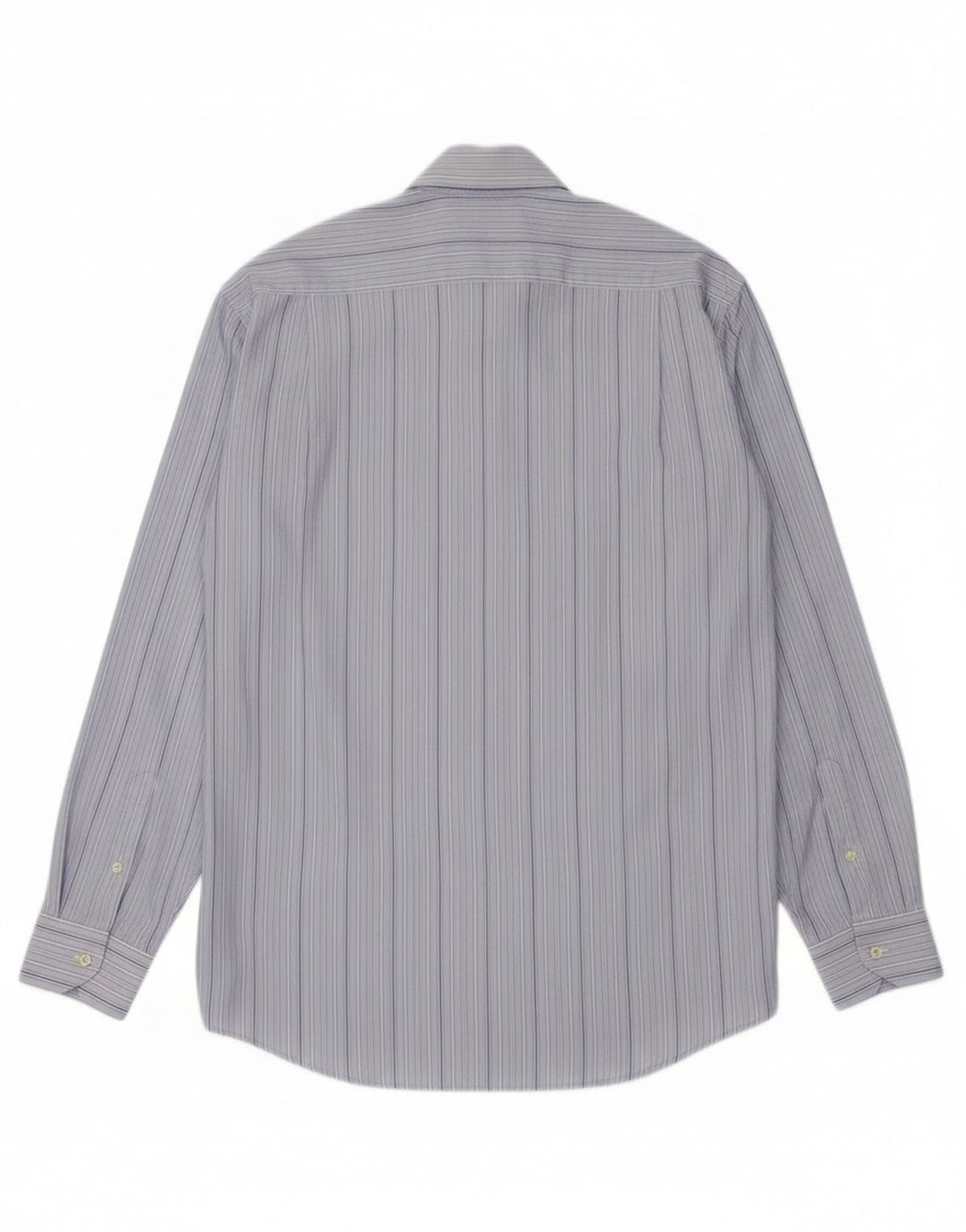 Renato Balestra Mens Shirt Size 39 15 1/2 Medium Blue Striped Cotton