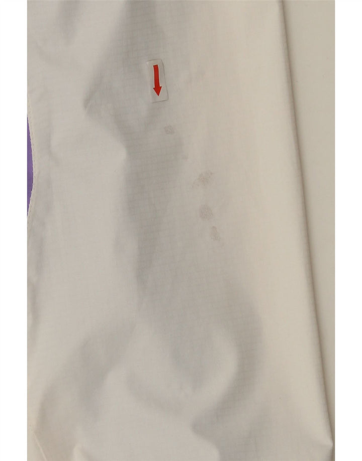 KILLTEC Womens Hooded Rain Jacket US 10 Large White Colourblock Polyester Vintage Killtec and Second-Hand Killtec from Messina Hembry 