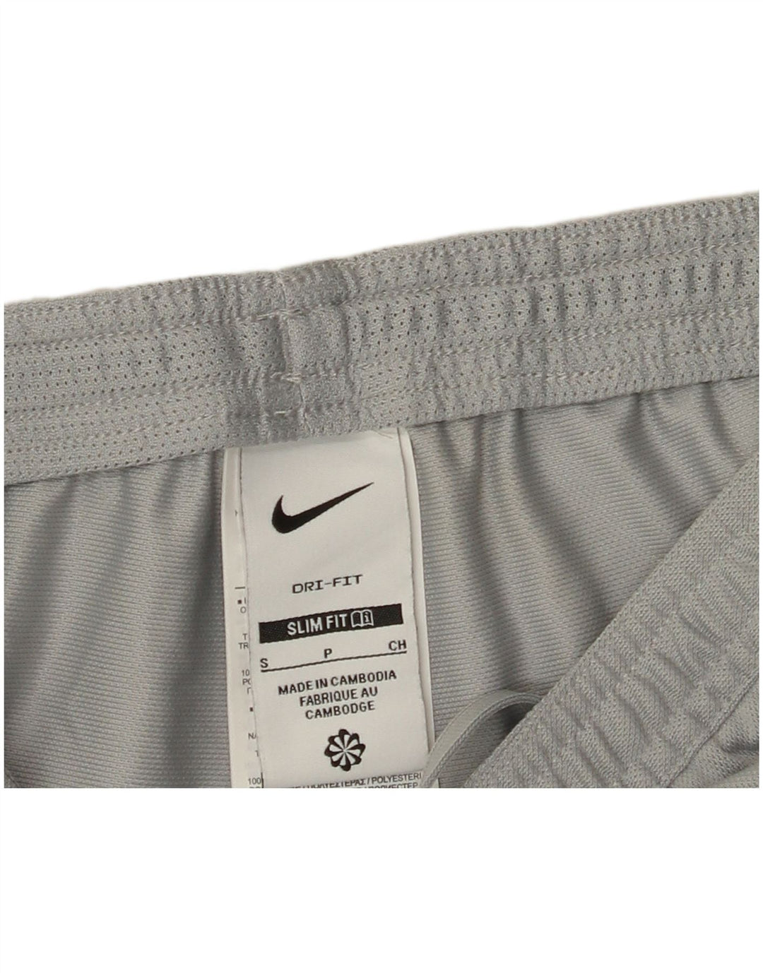 NIKE Mens Dri Fit Slim Fit Tracksuit Trousers Small  Grey Colourblock