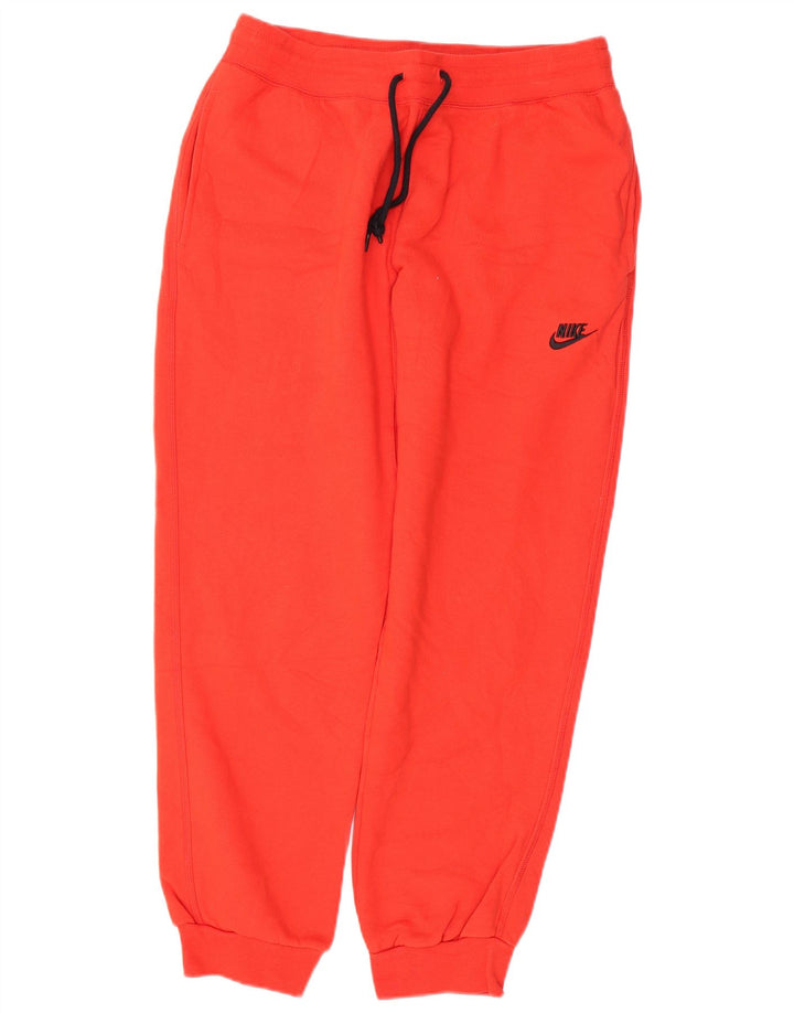 NIKE Mens Tracksuit Trousers Joggers Large Red Cotton