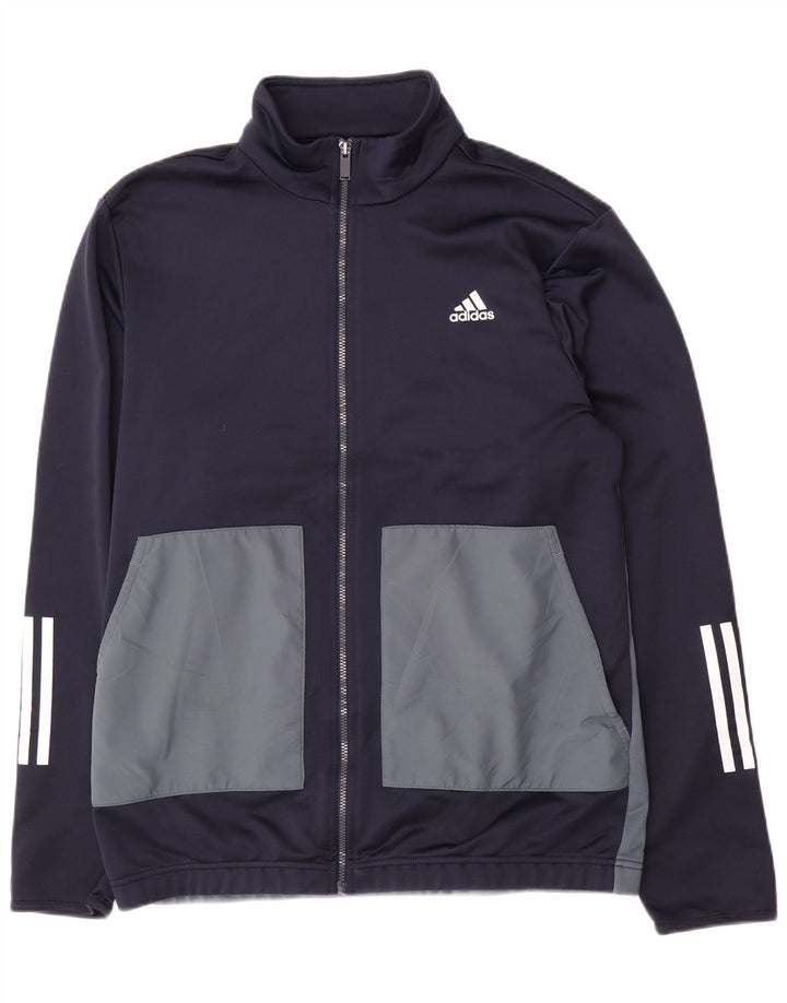 Adidas Mens Aeroready Tracksuit Top Jacket Large Navy Blue Colourblock