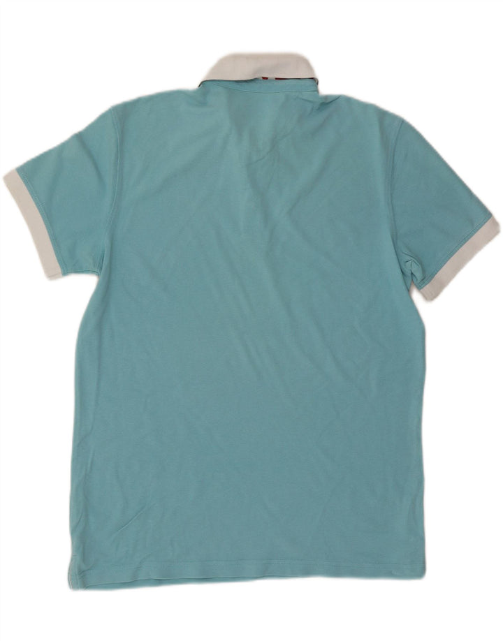 NAPAPIJRI Mens Polo Shirt XL Blue Colourblock Cotton