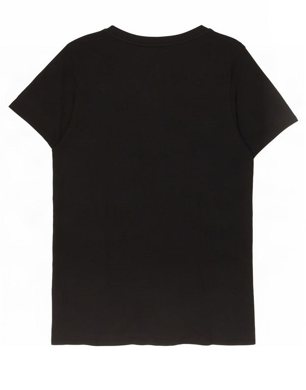 Nike Womens Graphic T-Shirt Top UK 10 Small Black Spotted Cotton