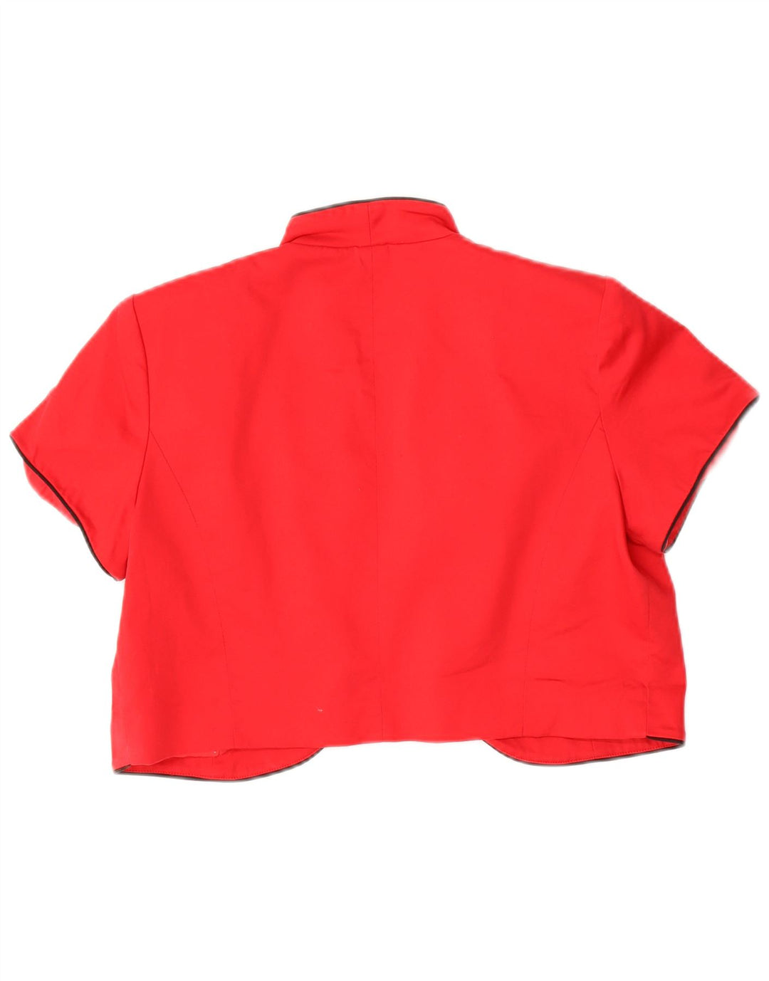 STUDIO Womens Open Bolero Jacket UK 10 Small  Red Cotton