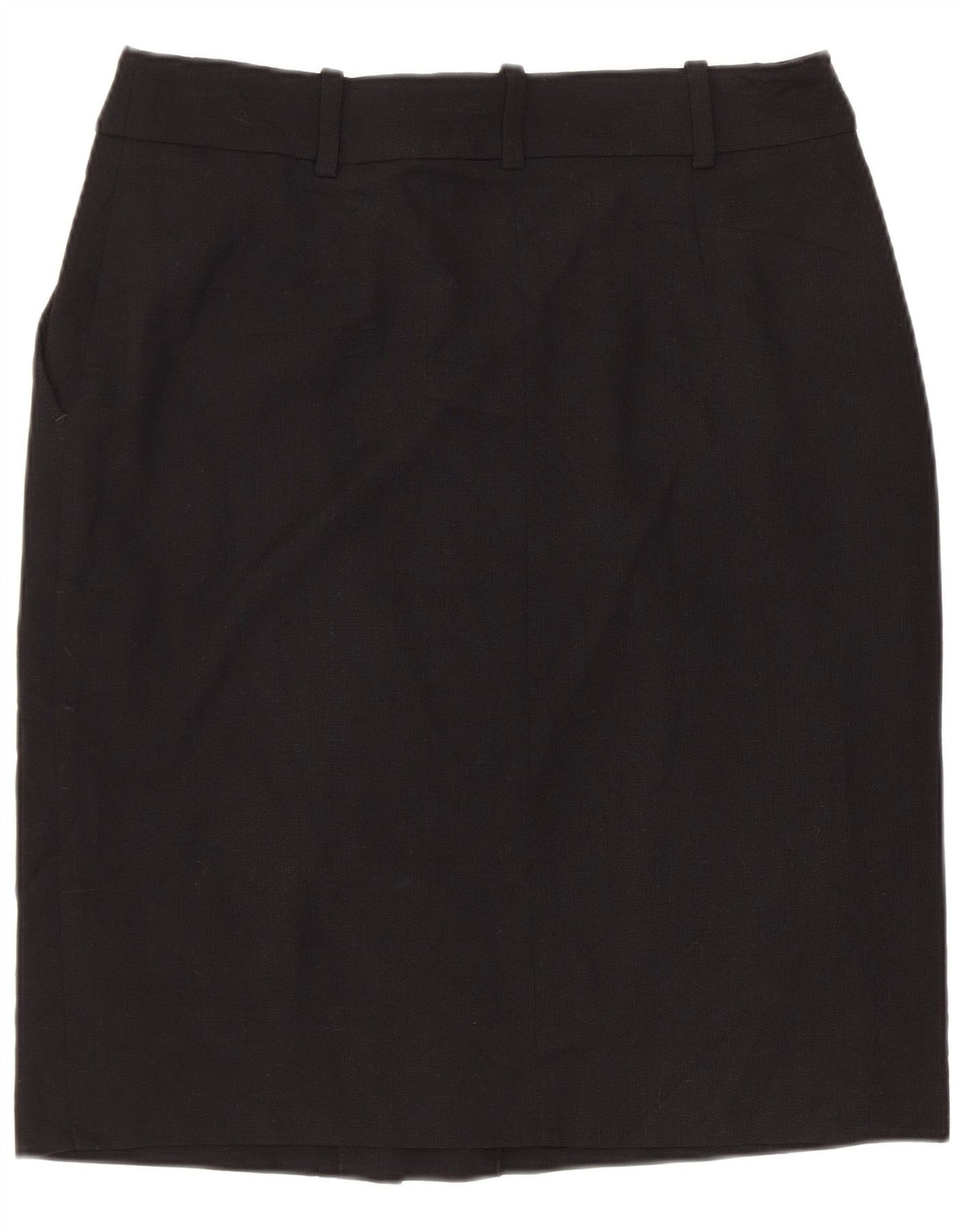 BROOKS BROTHERS Womens Straight Skirt US 4 Medium W30  Black Wool