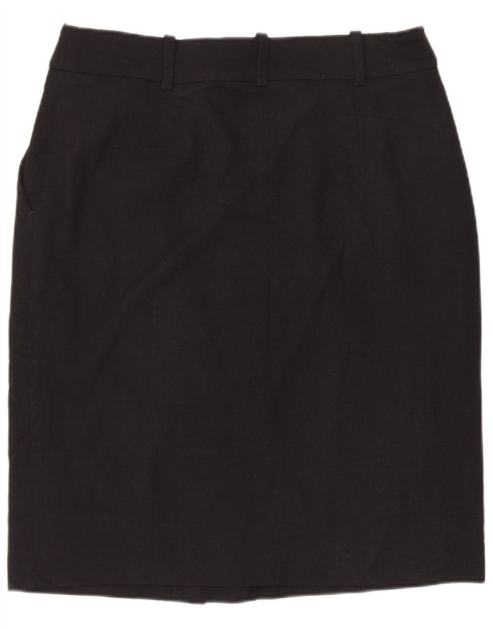 BROOKS BROTHERS Womens Straight Skirt US 4 Medium W30  Black Wool