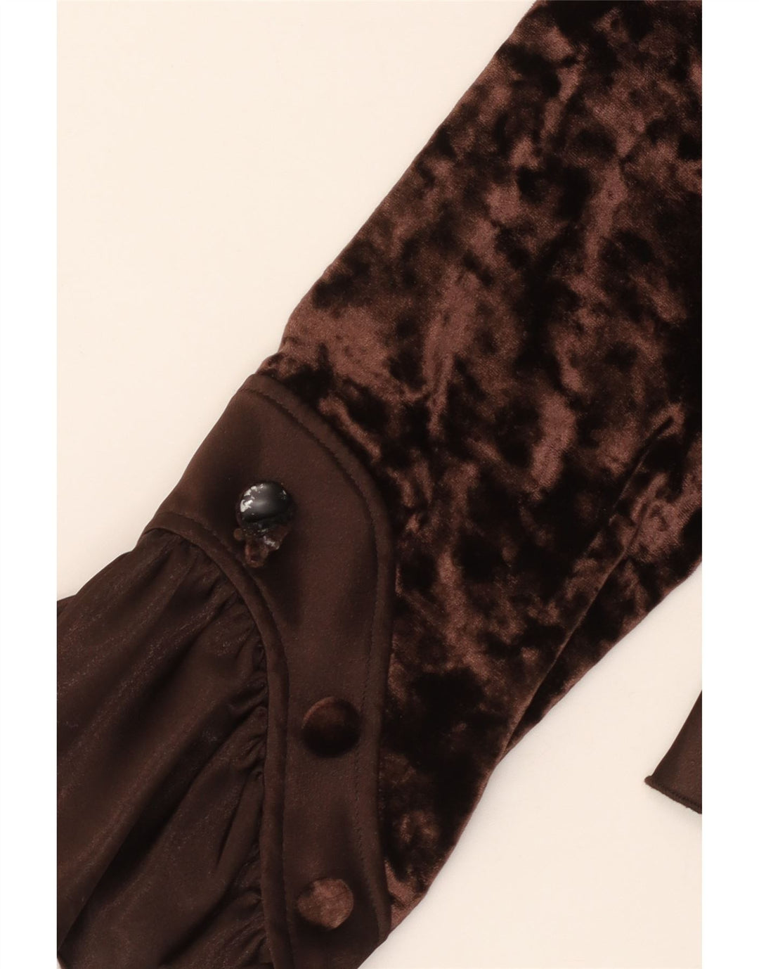 JOSEPH RIBKOFF Womens Velour Shirt Blouse UK 16 Large  Brown Polyester