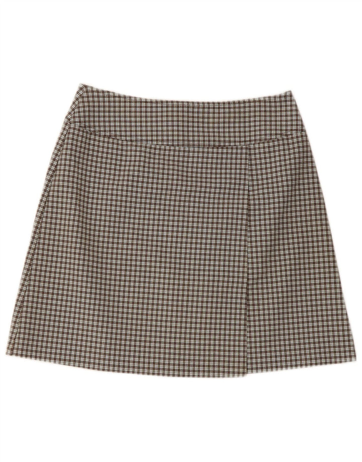 PRISMA Womens Mini Skirt IT 42 Medium W28 Brown Check