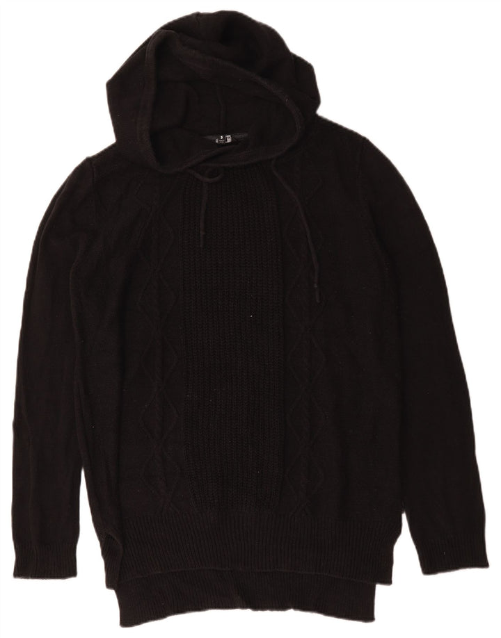 Hurley Womens Oversized Jumper Sweater UK 10 Small Black Cotton