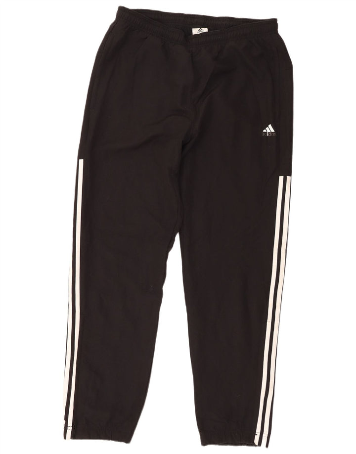Adidas Mens Tracksuit Trousers Joggers Medium Black Polyester
