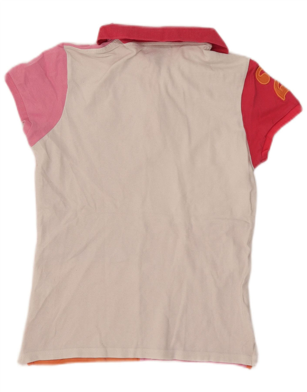 U.S. POLO ASSN. Womens Rugby Polo Shirt UK 12 Medium Multicoloured