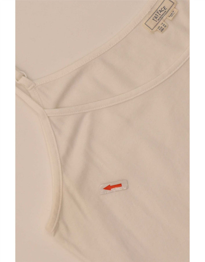 Fat Face Womens Cami Top UK 14 Large White Cotton